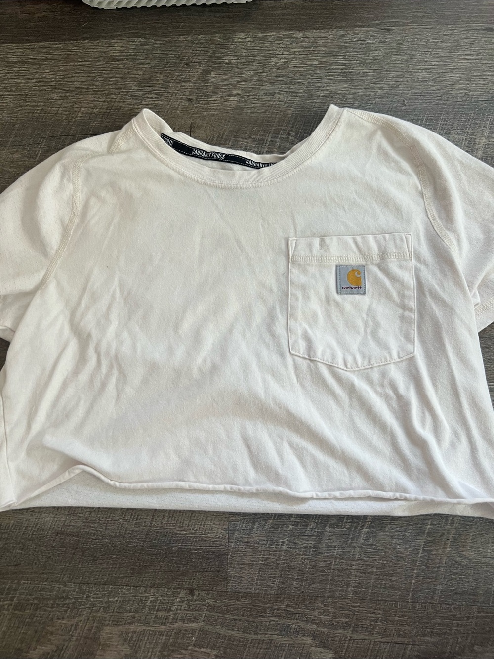 Carhartt Relaxed Fit White Tee cropped